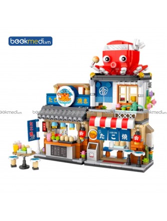 Đồ Chơi Lắp Ráp Mô Hình Tiệm Bánh Bạch Tuột (Takoyaki Shop) Hãng Loz